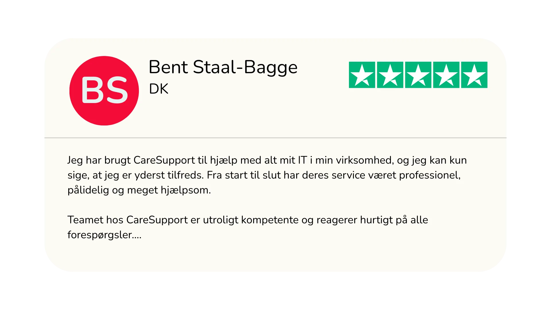 TrustPilot Bent Staal